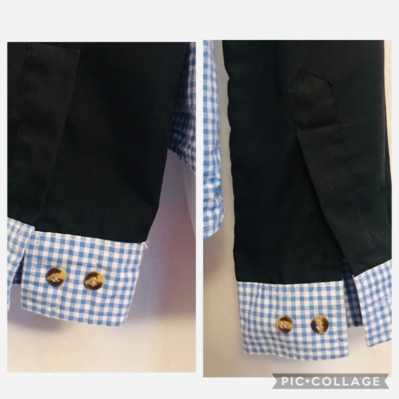 BOYS U2M2 GRID DESIGN Color Block LS Shirt XXL - Picture 4 of 6